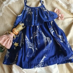 Giraffe dress /top with Janie & Jack white shorts